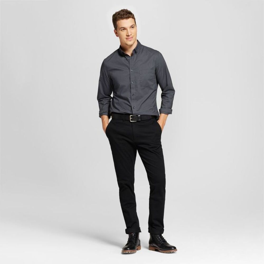 Goodfellow & Co -  Men's Mid Rise Slim Leg Slim Strai Black - Picture 3 of 3
